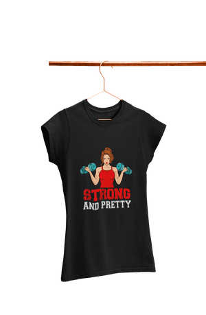 Strong & Pretty - Women's Gym T-shirt - Letshandcraft