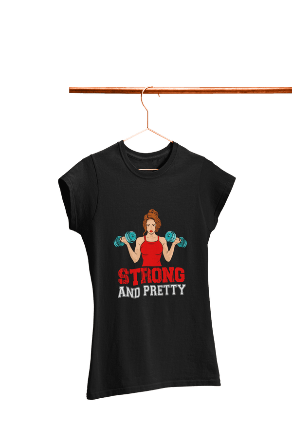 Strong & Pretty - Women's Gym T-shirt - Letshandcraft