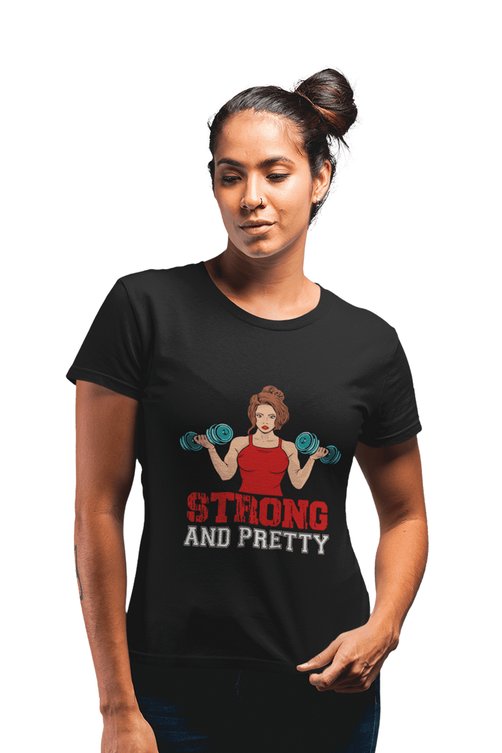 Strong & Pretty - Women's Gym T-shirt - Letshandcraft