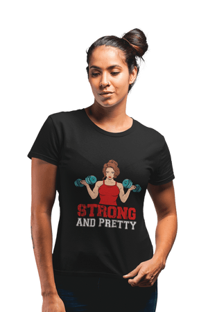 Strong & Pretty - Women's Gym T-shirt - Letshandcraft