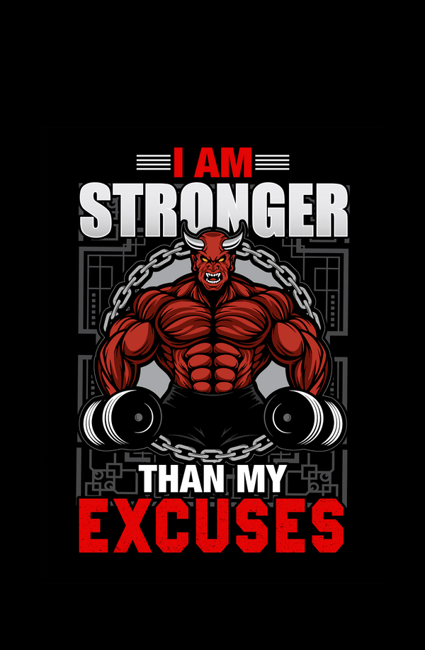 Stronger than My Excuses - Men's Gym T-shirt - Letshandcraft