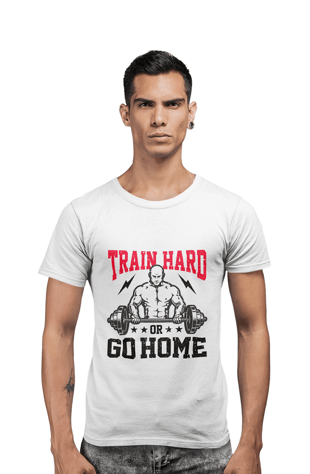 Train Hard Or Go Home - Men's Gym T-shirt - Letshandcraft
