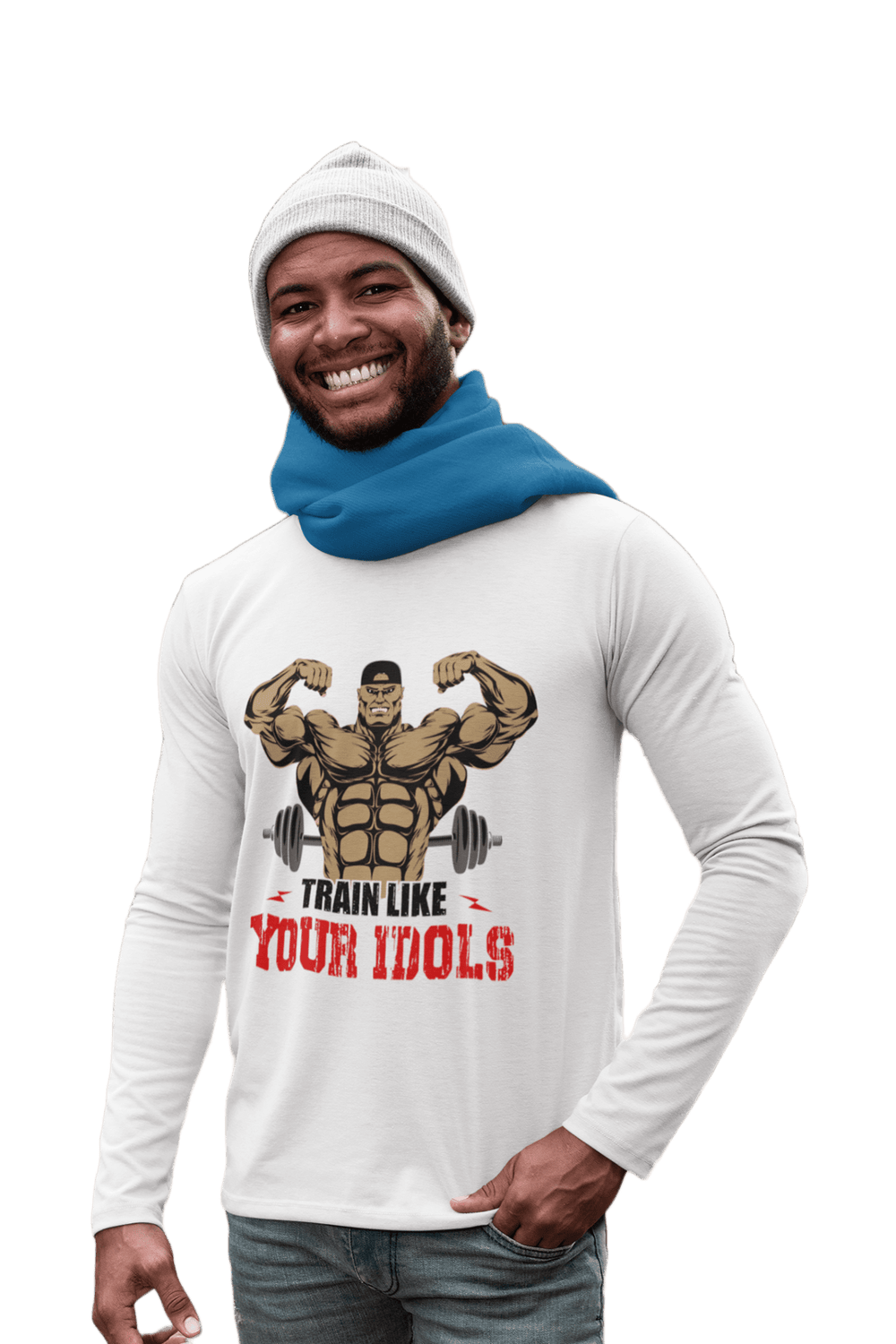 Train like Your Idols - Men's Full Sleeves Gym T-shirt - Letshandcraft