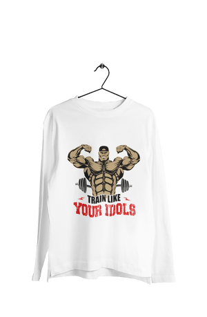 Train like Your Idols - Men's Full Sleeves Gym T-shirt - Letshandcraft
