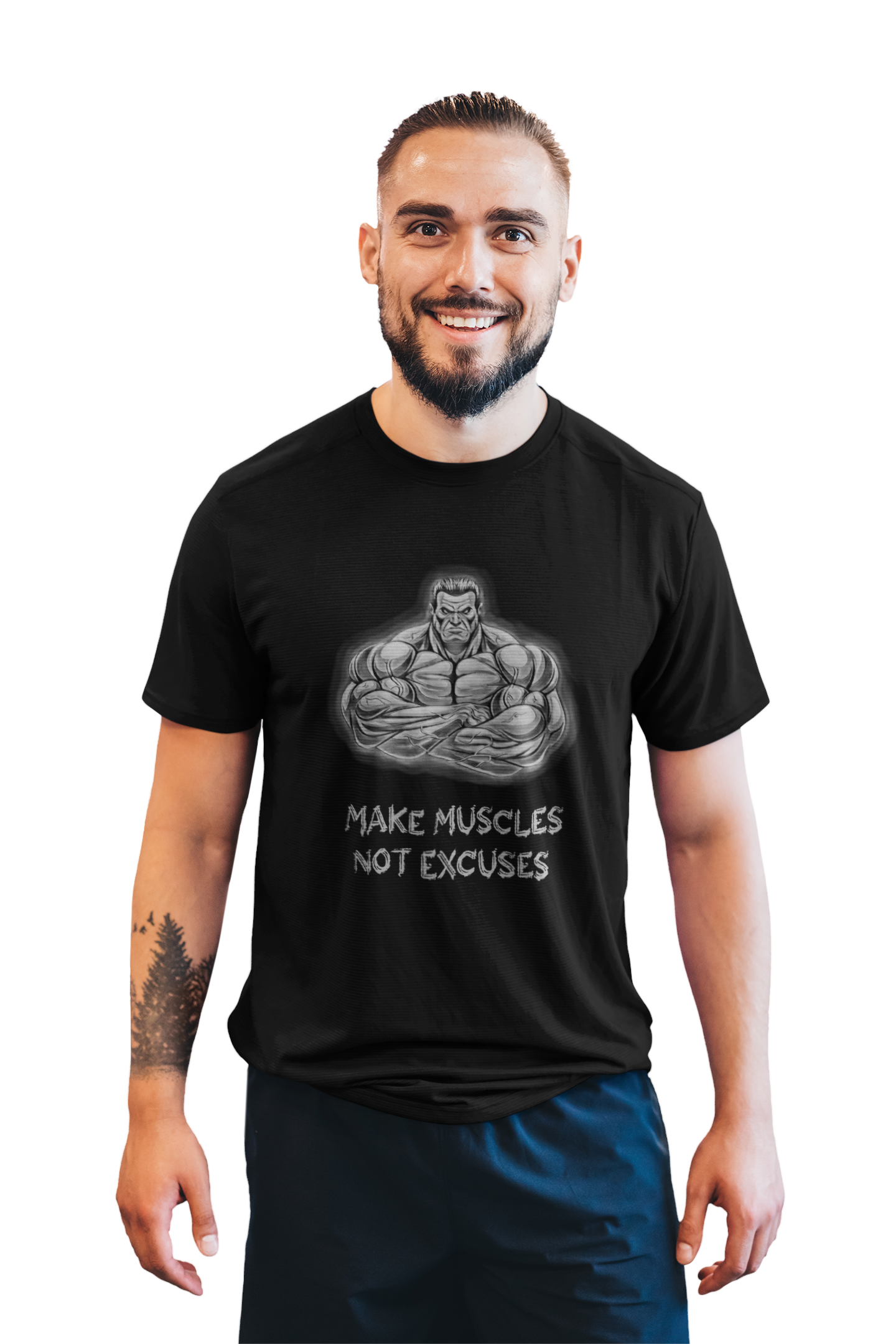 Make Muscles Not Excuses - Men's T-shirt