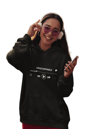 Unstoppable - Black Hoodies for Women - Letshandcraft