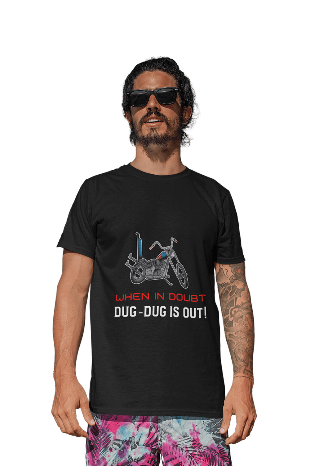 When in Doubt Dug-dug is out - Men's Bikers T-shirt - Letshandcraft