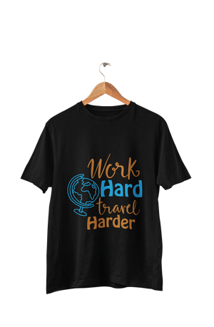 Work Hard Travel Harder - Men's Travellers T-shirt - Letshandcraft