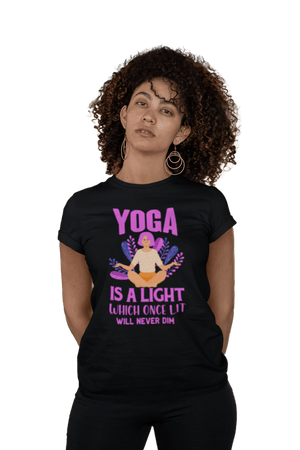 Yoga is a Light - Women's Yoga T-shirt - Letshandcraft