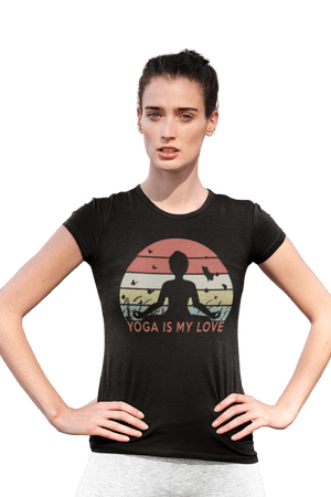 Yoga is my Love - Women's Yoga T-shirt - Letshandcraft