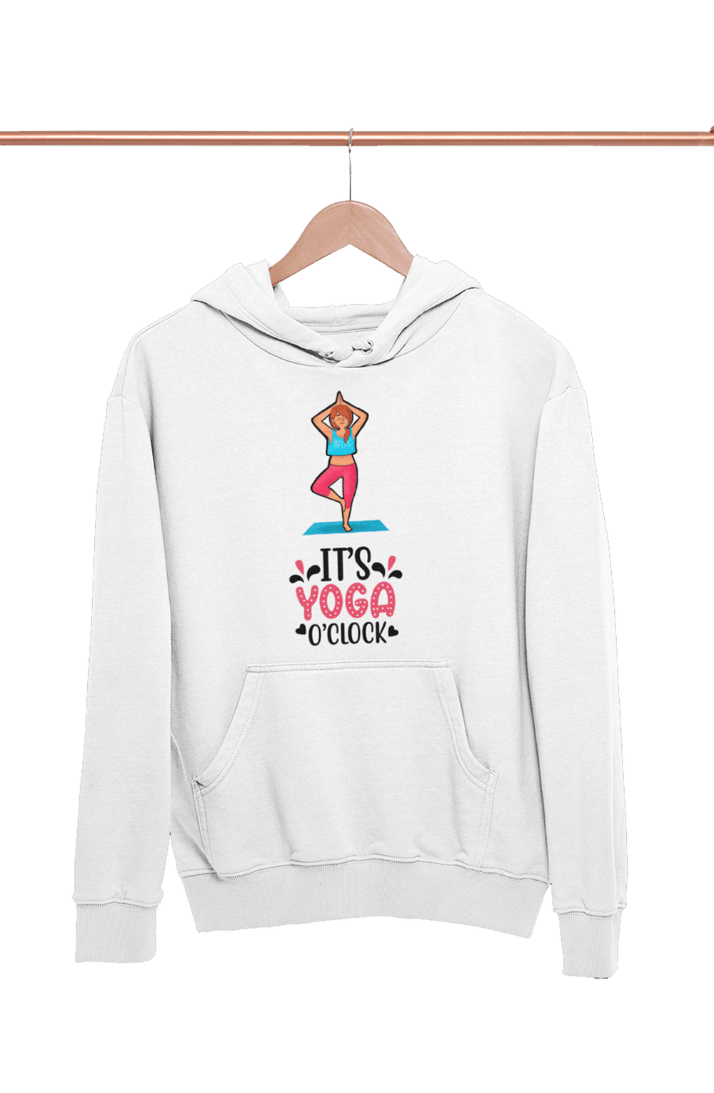 Yoga O'Clock - Funny Print Yoga Hoodies - Letshandcraft
